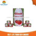 Chine usine Nouveau produit Orient 28-30% brix 70g 210g 400g 800g 2200g étain Produit de tomate étain conserves sauce pâte de tomate